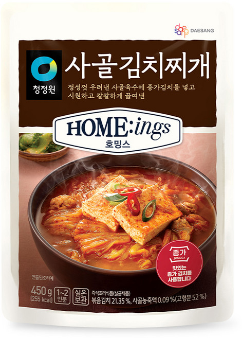 청정원 호밍스 사골 김치찌개, 450g, 1개