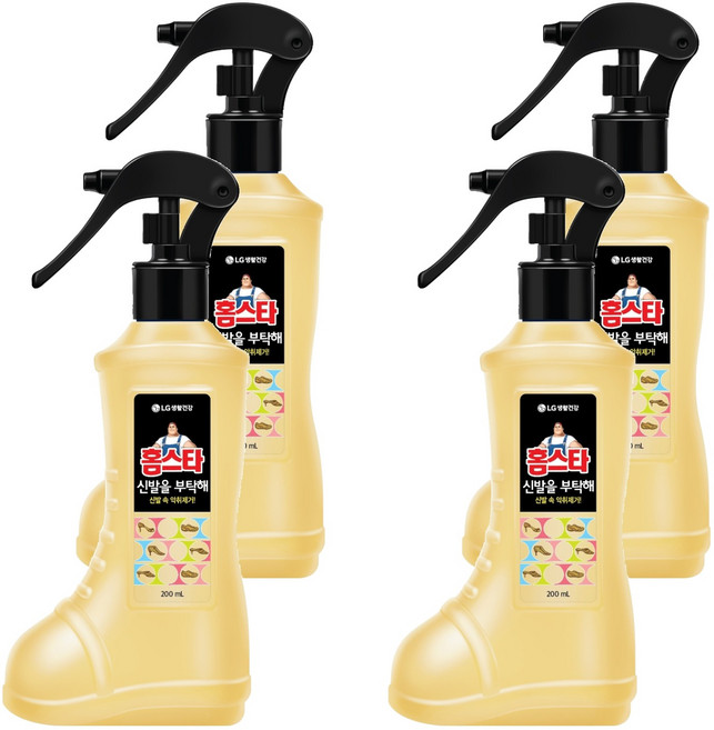 홈스타 신발을 부탁해 신발탈취제 본품, 200ml, 4개