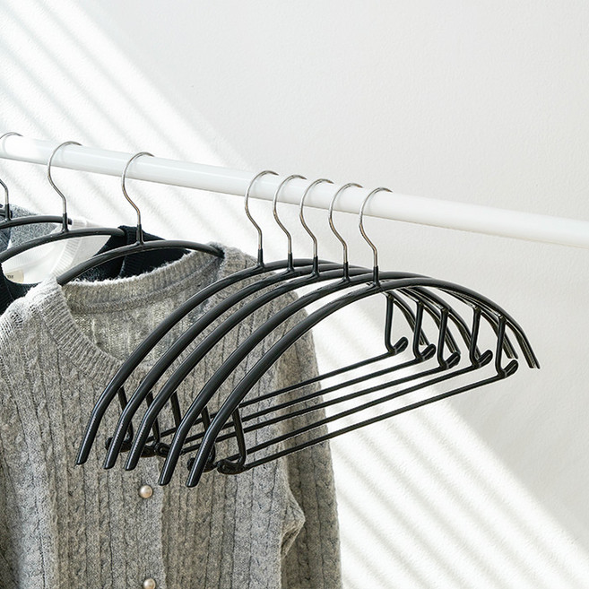 샤바스 논슬립 어깨뿔방지 옷걸이, 블랙, 30개