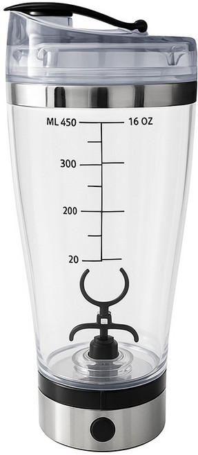 自動攪拌便攜健康杯 304不鏽鋼材質 AS杯體 防水設計, 透明色, 450ml, 1個
