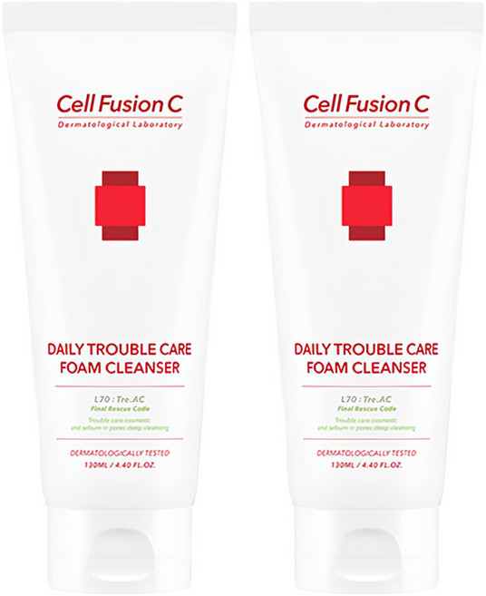 셀퓨전씨 트리악 데일리 트러블 케어 폼클렌저, 130ml, 2개