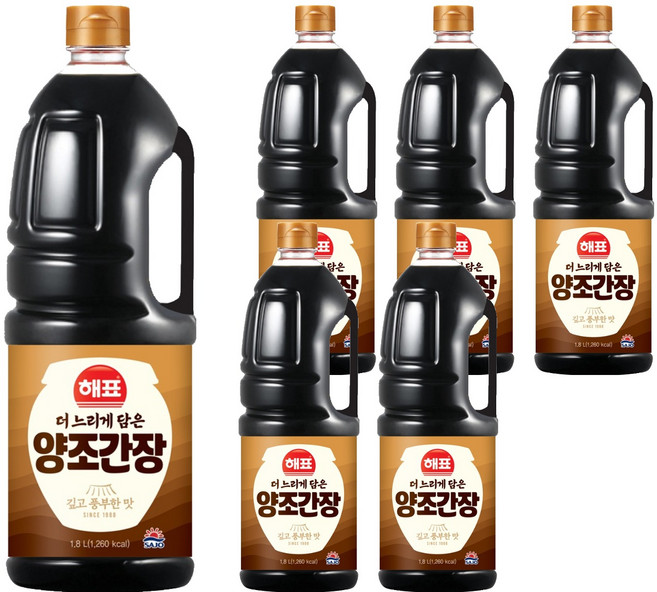 해표 양조간장, 1.8L, 6개