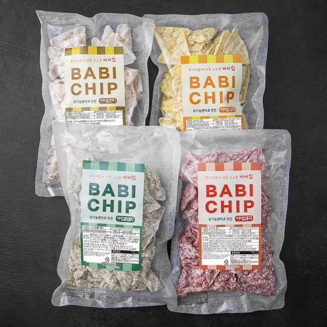 바비조아 현미로 만든 바비칩 75g x 4종, 1세트