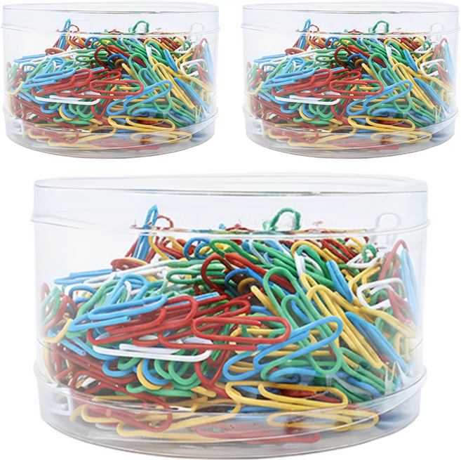 TOWO 東文 彩色迴紋針 28mm, 500個, 3盒