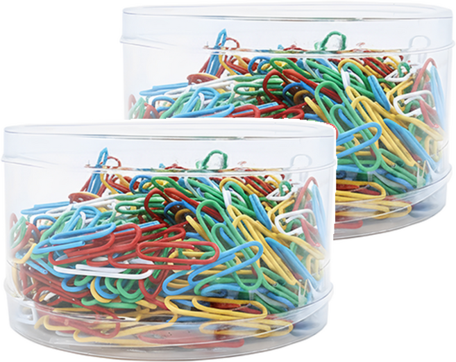 TOWO 東文 彩色迴紋針 28mm, 500個, 2盒