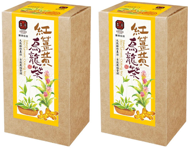 豐滿生技 紅薑黃烏龍茶, 3.5g, 10包, 2盒