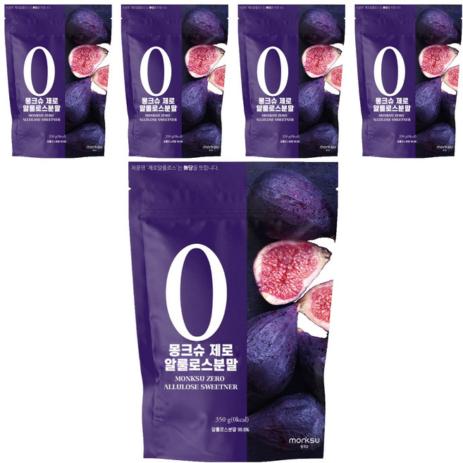 monksu 零卡阿洛酮糖粉末, 5個, 350g