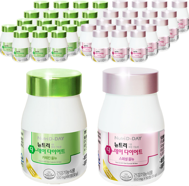 Nutri D-DAY 瘦身特級 全新 60錠 x 1入 + 優品兒茶素 全新 60錠 x 1入, 20套