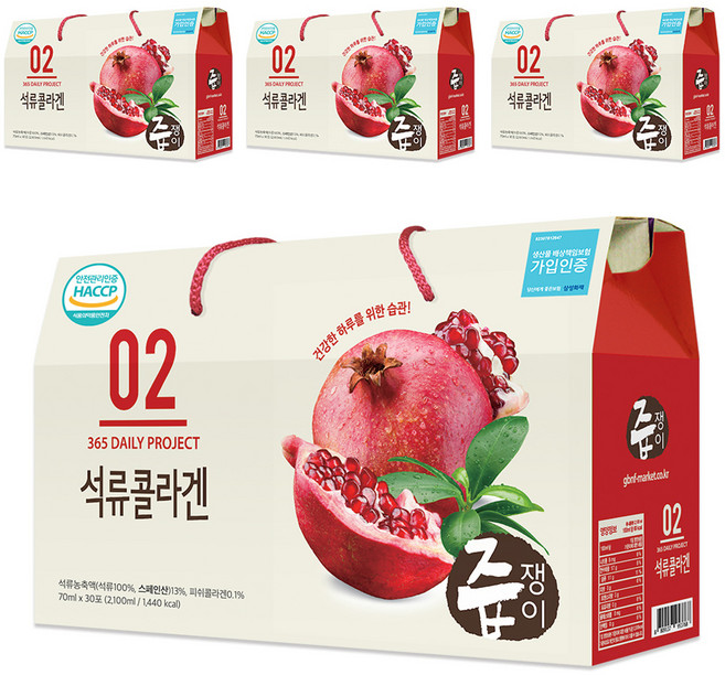 즙쟁이 석류콜라겐즙, 2.1L, 4개
