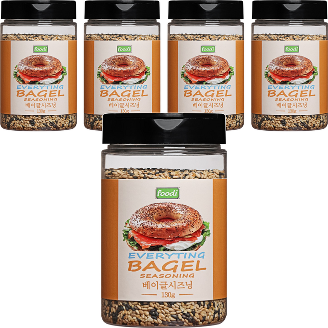 푸디 에브리띵 베이글 시즈닝, 5개, 130g