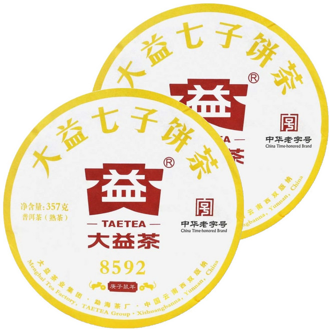 대익차 보이차 8592 숙차, 357g, 1개입, 2개