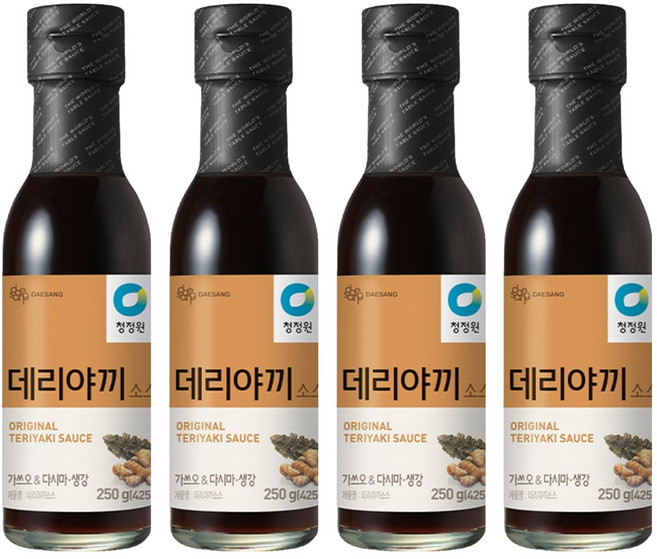 청정원 데리야끼 소스, 250g, 4개
