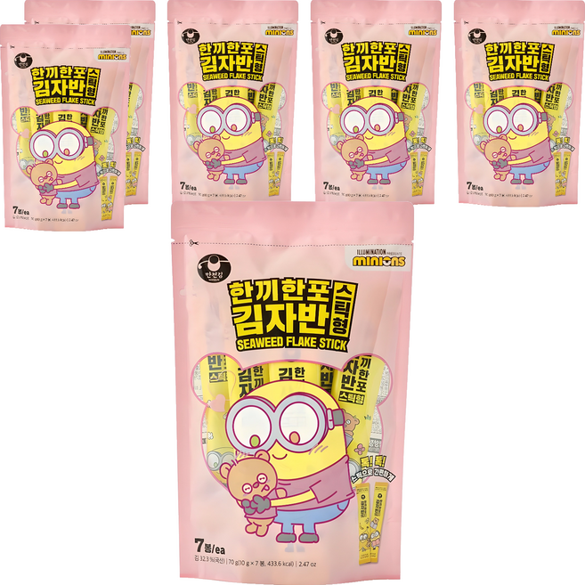 한끼한포 스틱 김자반 7p, 70g, 6개