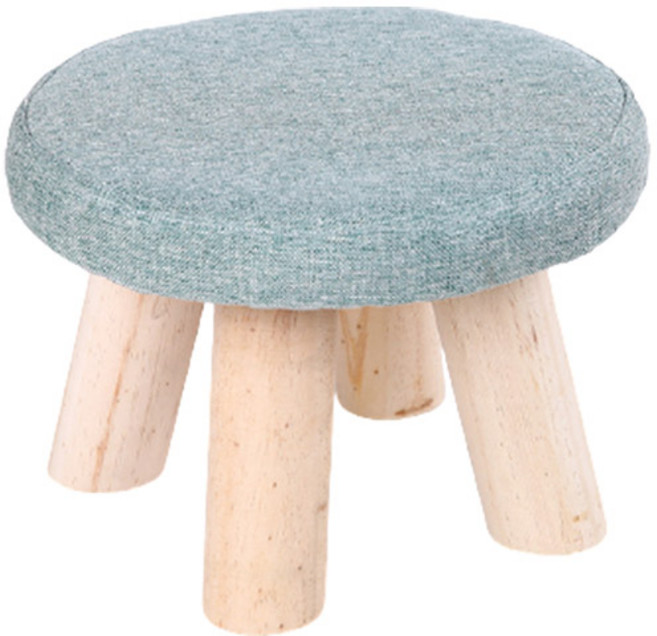 GUNU 미니 4다리 우드 의자 1p, 블루그레이