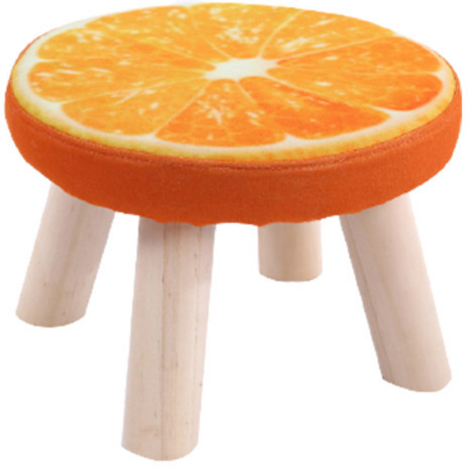 GUNU 미니 4다리 우드 의자 1p, 오렌지