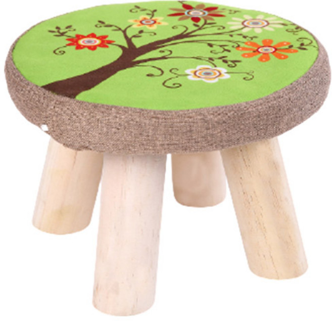 GUNU 미니 4다리 우드 의자 1p, 우드플라워