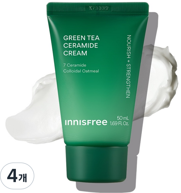 이니스프리 그린티 세라마이드 크림 튜브형, 50ml, 4개