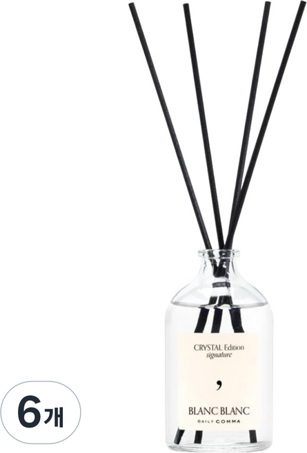 데일리콤마 크리스탈 에디션 디퓨저, 블랑블랑, 100ml, 6개