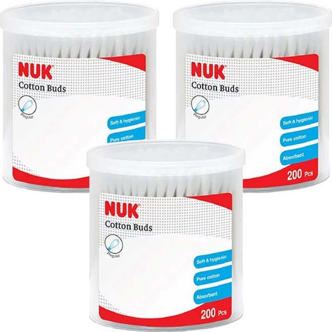 NUK 嬰兒用棉花棒, 200支, 3盒