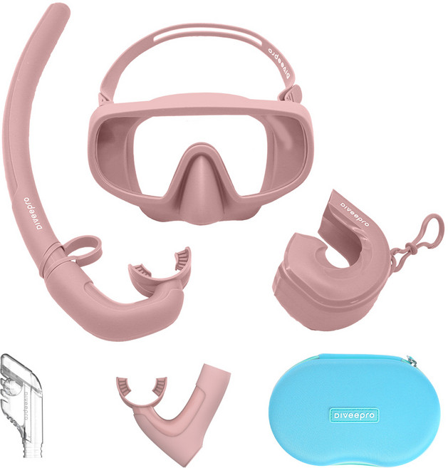 다이비프로 아쿠아젠 스노쿨링 마스크, 코랄핑크