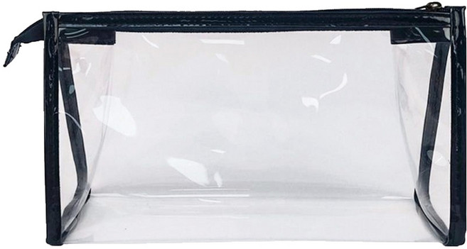 CT COMPANY 透明防水筆袋, 黑色, 1個