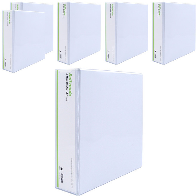 희망사무포인트 3공 D링 바인더 7cm, 백색, 6개