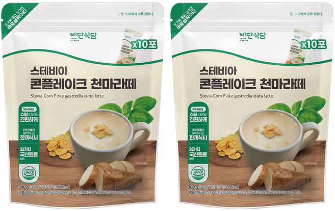 비단식당 스테비아 콘플레이크 천마라떼 10p, 300g, 2개