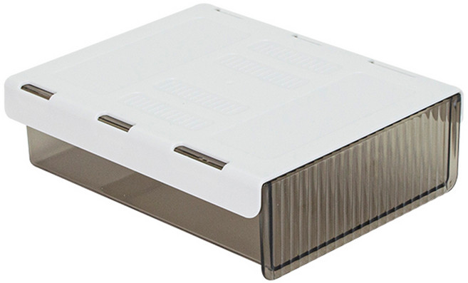 구디푸디 부착식 투명 히든 서랍, 블랙