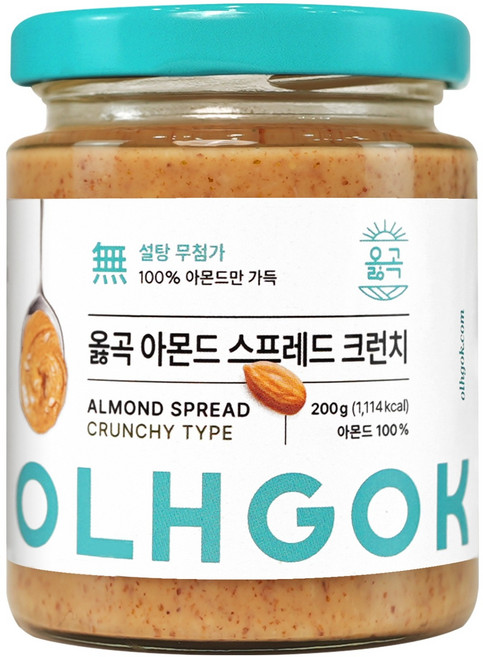 옳곡 아몬드 스프레드 크런치, 1개, 200g