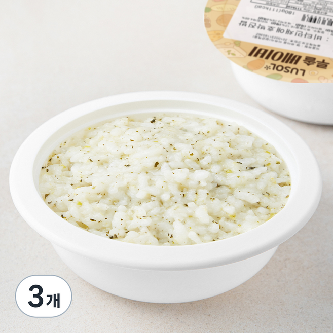 루솔 3단계 10~12개월 비타민채 애호박 진밥 이유식 343, 혼합맛(비타민채/애호박), 180g, 3개