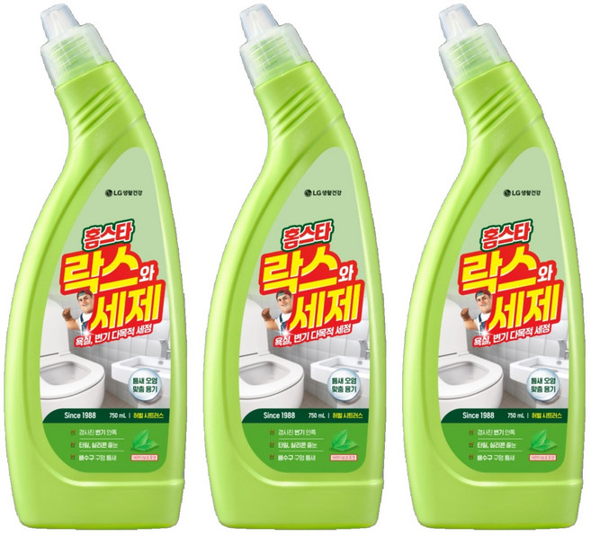 홈스타 락스와세제 허벌 시트러스, 750ml, 3개