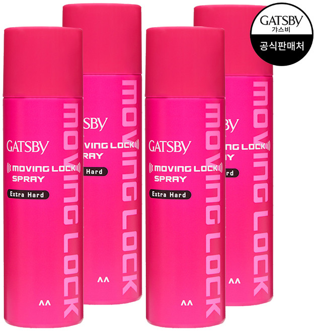 갸스비 무빙 락 엑스트라 하드 스프레이, 253ml, 4개