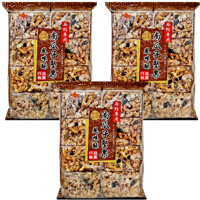 Chaio-E 巧益 南瓜子堅果風味酥, 400g, 3包