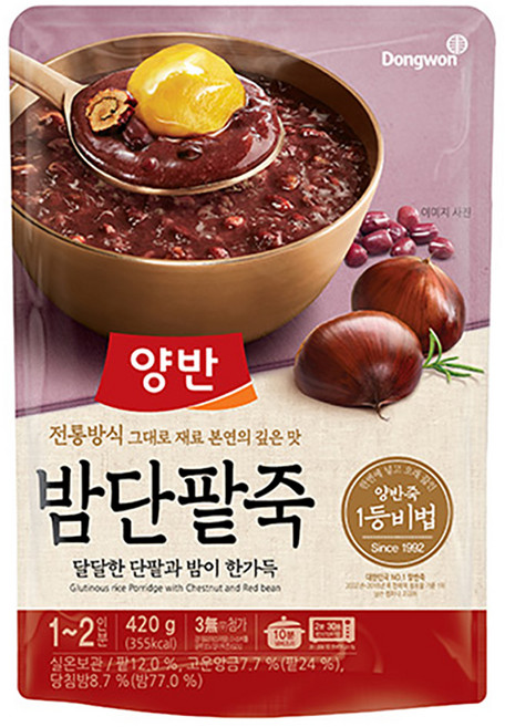 양반 밤단팥죽, 420g, 1개
