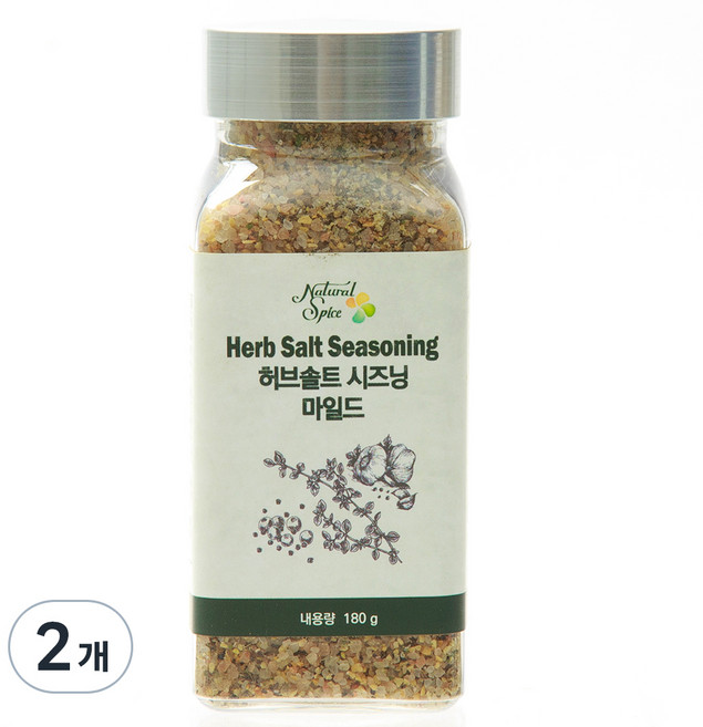 내츄럴스파이스 허브솔트시즈닝 마일드, 180g, 2개