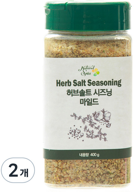 내츄럴스파이스 허브솔트시즈닝 마일드, 400g, 2개