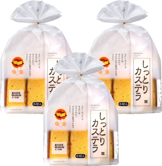 Sweet Factory 軟式長崎蛋糕, 3個, 250g