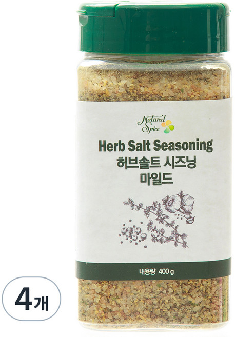 내츄럴스파이스 허브솔트시즈닝 마일드, 400g, 4개
