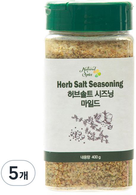 내츄럴스파이스 허브솔트시즈닝 마일드, 5개, 400g