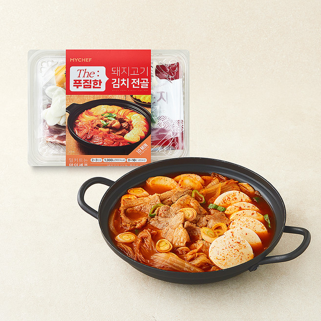 마이셰프 THE 푸짐한 돼지고기 김치전골 밀키트 2~3인분, 1kg, 1개