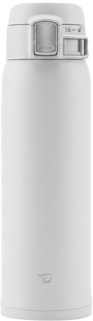 ZOJIRUSHI 象印 不鏽鋼超輕彈蓋式真空保溫杯, 曜石白, 480ml, 1個