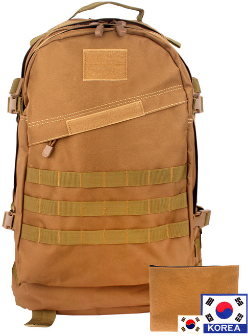 군화와고무신 베이직 밀리터리 백팩 45L + 태극기약장 + 태극기 뱃지 소