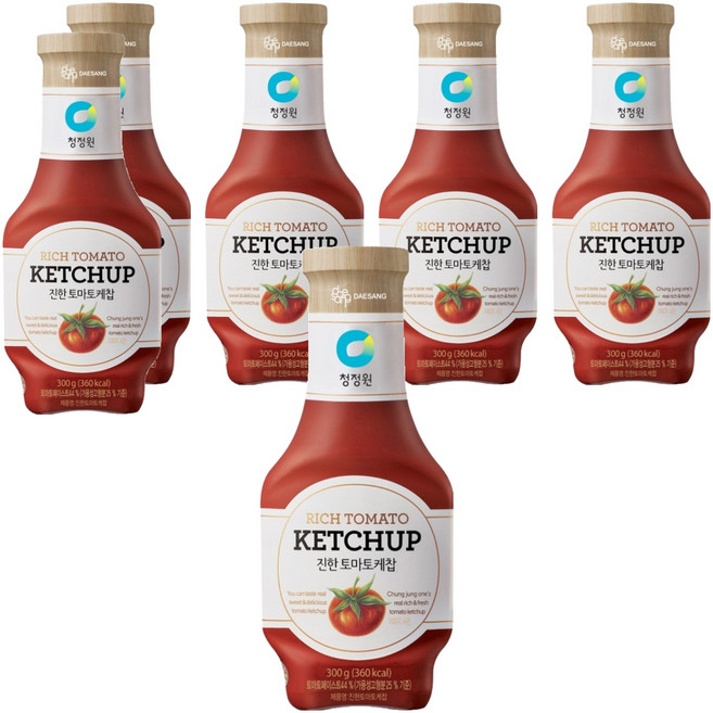 청정원 진한 토마토케찹, 300g, 6개