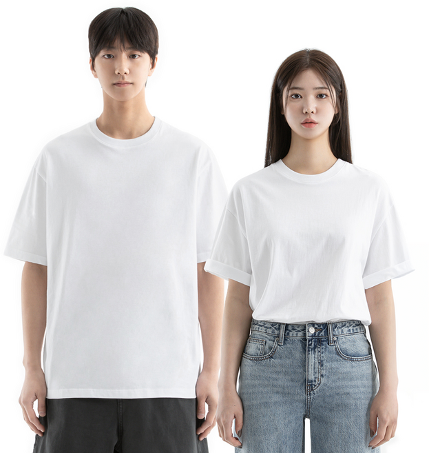Naven 男女通用 20支 短袖 T恤 NA-T215W1, 白色