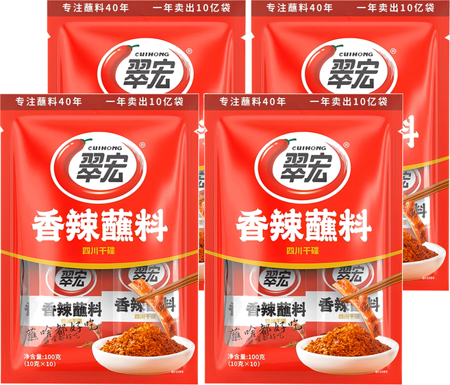 翠宏 香辣蘸料 10包, 100g, 4袋
