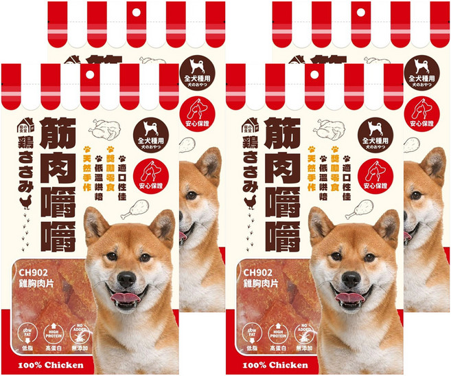 筋肉嚼嚼, 雞胸肉片, 90g, 4包