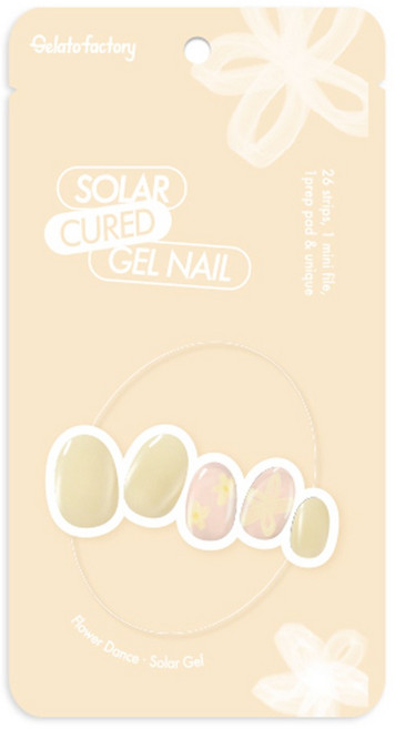 젤라또팩토리 솔라젤 플라워 댄스 네일 세트, 레몬옐로우, 1개