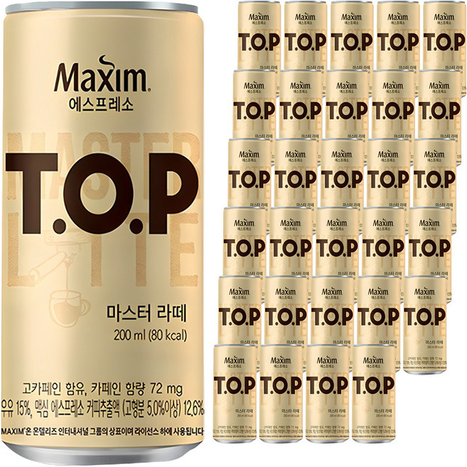 티오피 마스터 라떼, 200ml, 36개