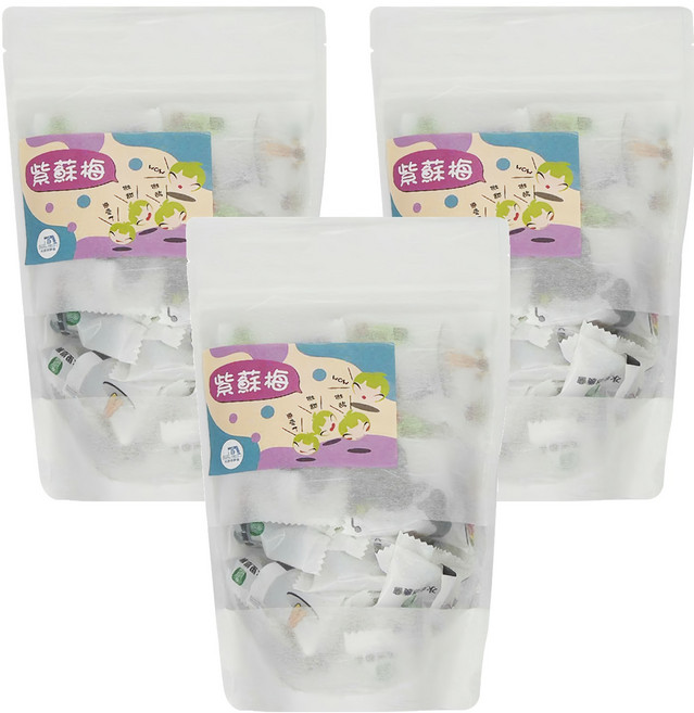 水里鄉農會 紫蘇梅, 130g, 3袋