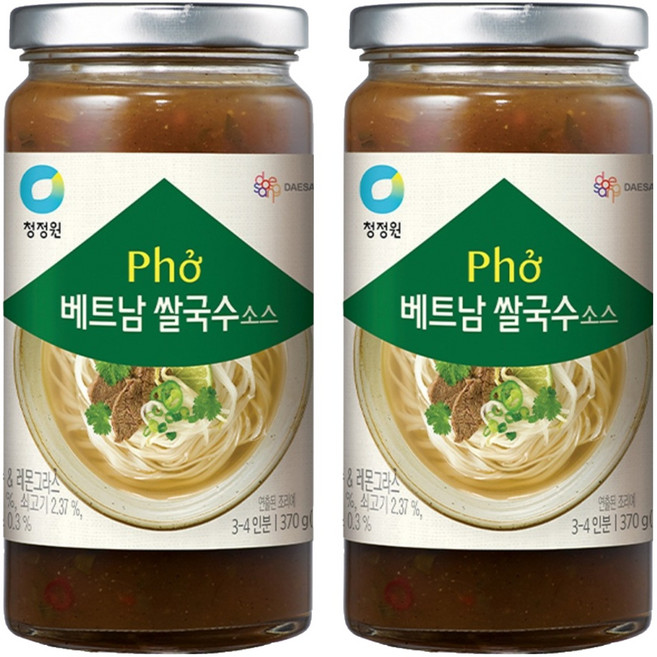 청정원 베트남 쌀국수 소스, 2개, 370g